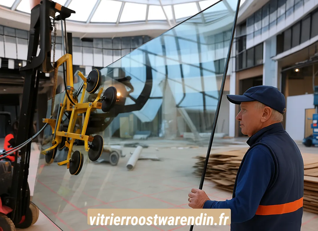 Remplacement de vitrine magasin Roost-Warendin